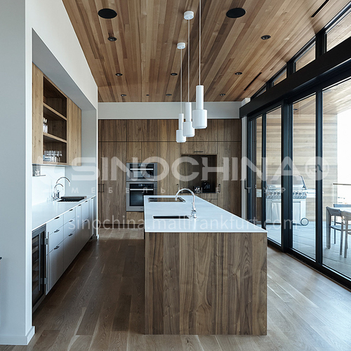 Modern design Melamine with particle board kitchen cabinets GK-1104